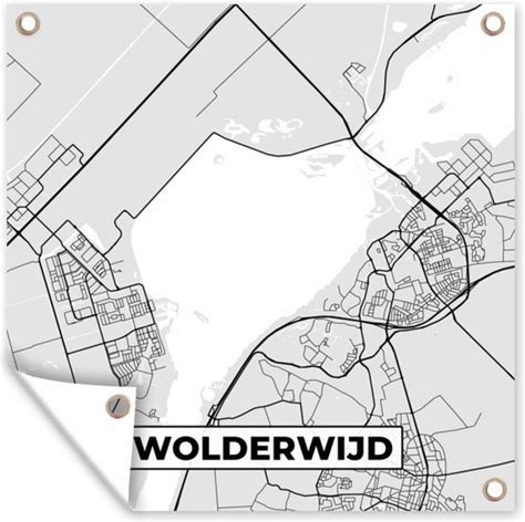 Tuin Poster Water Meer Stadskaart Nederland Kaart Plattegrond