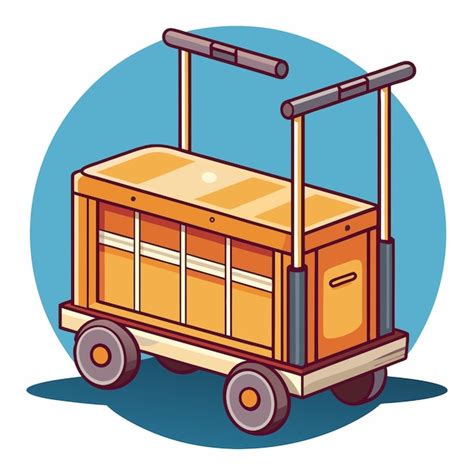 wooden cart   wheels  handles premium ai generated vector