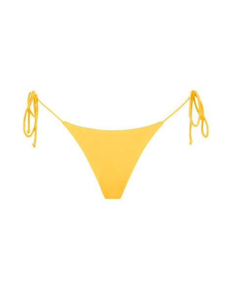 Yellow Tie Side Bikini Bottoms Ark Swimwear