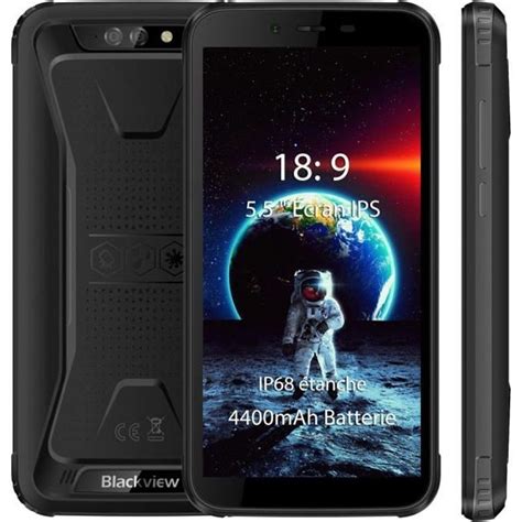 Blackview Bv Smartphone Ip Tanche Cran Go Mah