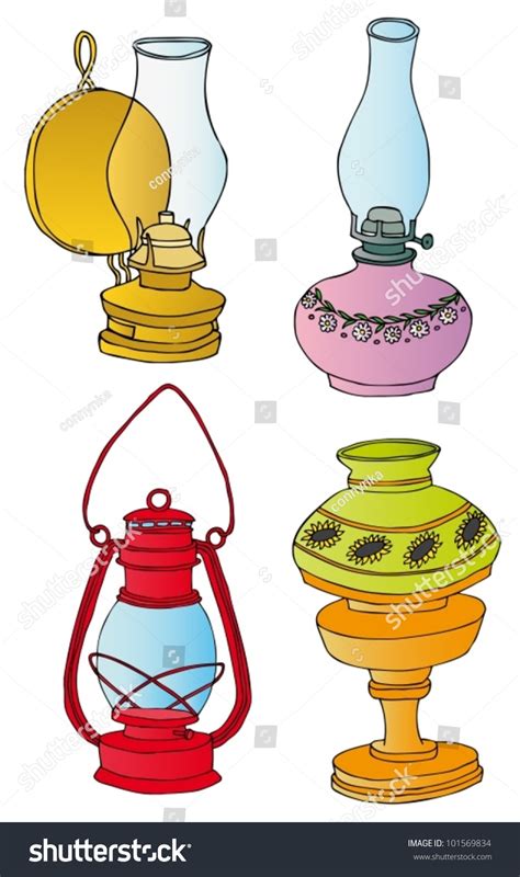 Kerosene Lamps Collection Vector Illustration 101569834 Shutterstock