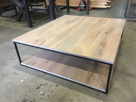 Massief Eiken Salontafel Met Staken Frame X Cm Meubels