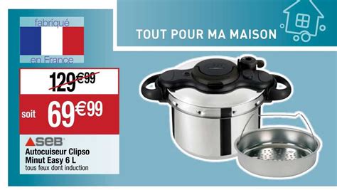 Promo Autocuiseur Clipso Minut Easy L Seb Chez Migros France