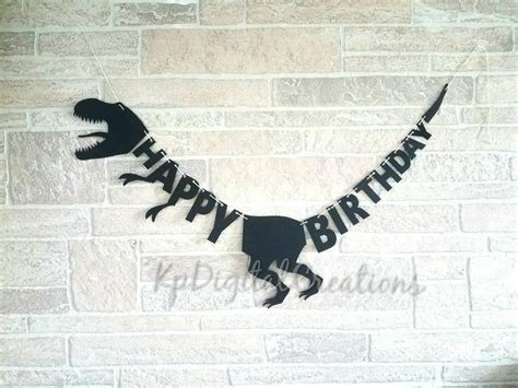 Jurassic Park Birthday Banner Dinosaur Birthday Dinosaur Etsy Jurassic Park Birthday