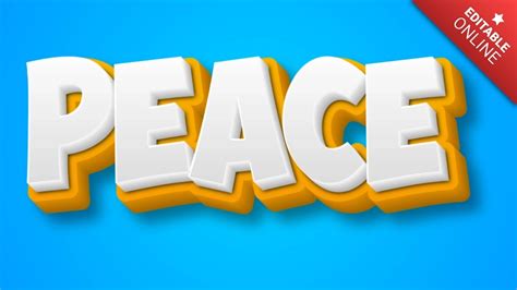 Peace Text Effect Generator