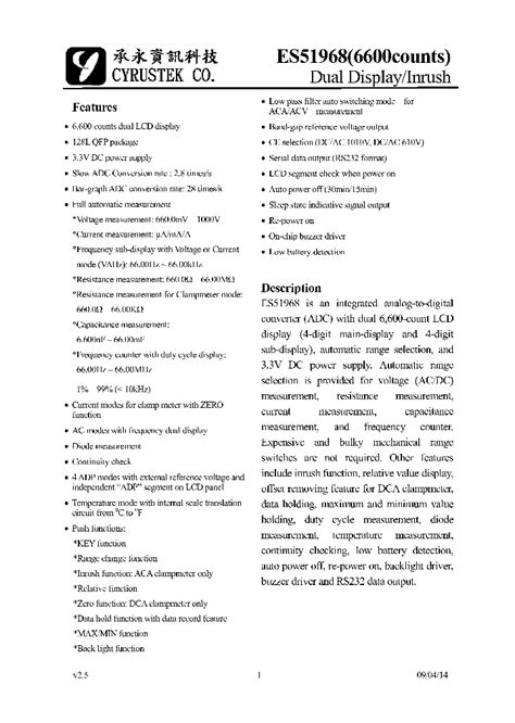 ES51968_4596648.PDF Datasheet Download --- IC-ON-LINE