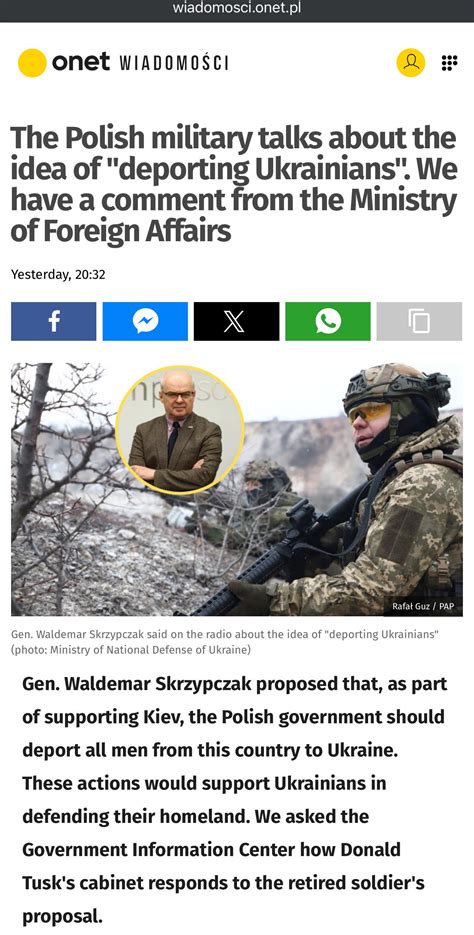 UA POV According To Polish Publication Onet Polish General And Ex