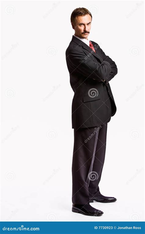 Stern Businessman With Arms Crossed Stock Image Image Of Caucasian