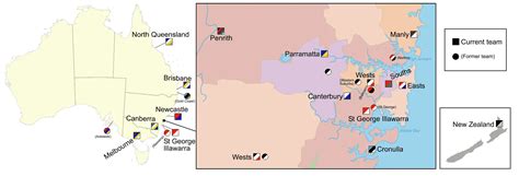 National Rugby League Team Locations