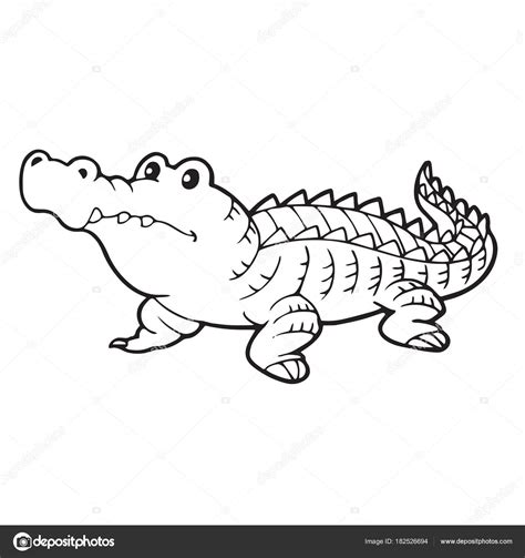 Crocodile Black And White Images - Crocodile