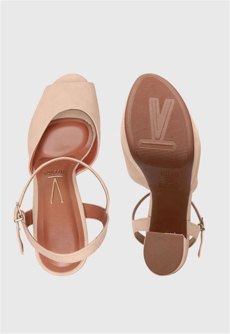 Sand Lia Vizzano Salto Grosso Nude Compre Agora Dafiti Brasil