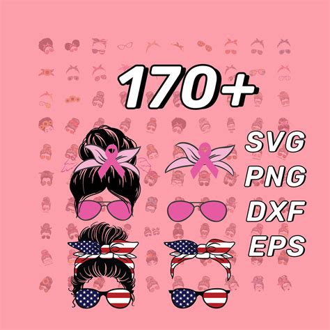 170 Messy Bun Svg Bundle Black Woman Svg Bundle Momlife Svg Etsy