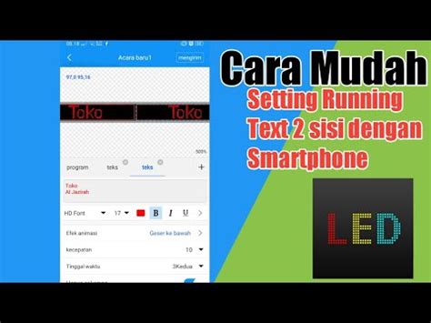 Cara Setting Running Text Dengan Smartphone P Panel Sisi