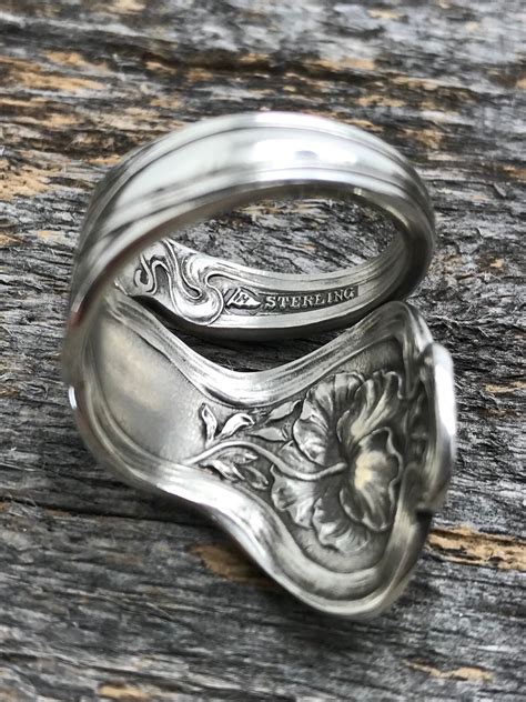 Size 75 Vintage Sterling Silver Spoon Ring