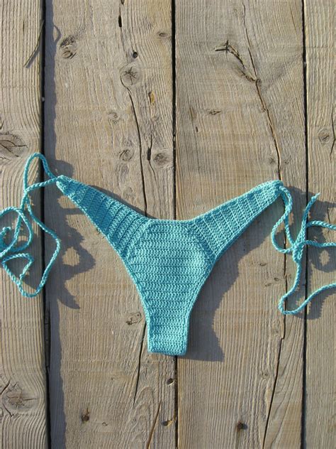 High Hip Brazilian Crochet Bikini Bottoms Red Brazilian Etsy