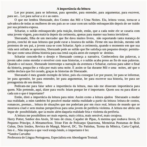 Redação Sobre A Importancia Da Leitura - NAZAEDU