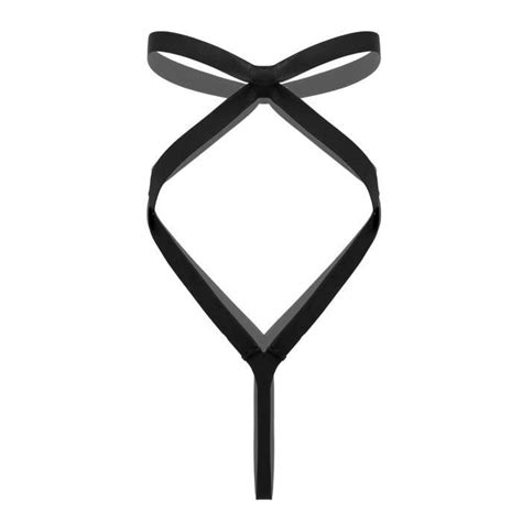 YONGHS FR Bandage Lingerie Sexy Femme Body String Ouvert Harnais Erotique Bondage Noir Noir