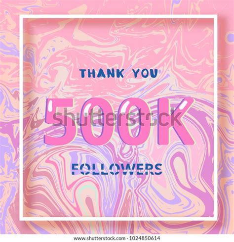 K Followers Thank You Square Banner Stock Vector Royalty Free