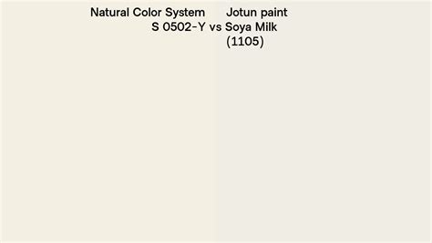 Natural Color System S Y Vs Jotun Paint Soya Milk Side By