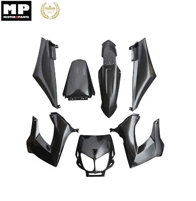 Kit CARÉNAGE carrosserie DERBI Noir 8 coques Senda XRace Xtrem DRD noir