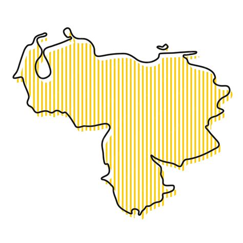 Premium Vector | Stylized simple outline map of Venezuela icon