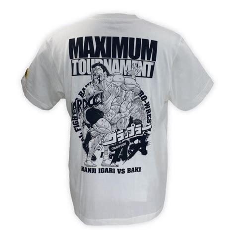メール便対応 グラップラー刃牙範馬刃牙VS猪狩完至 シャイシャイバニラホワイト Tシャツ Hardcore Chocolate ハードコアチョコレート t gbaki
