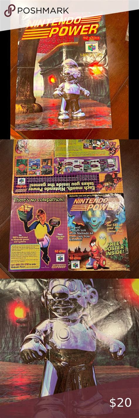 Vintage Nintendo Power Poster Cool Posters Pinball Machine Gaming