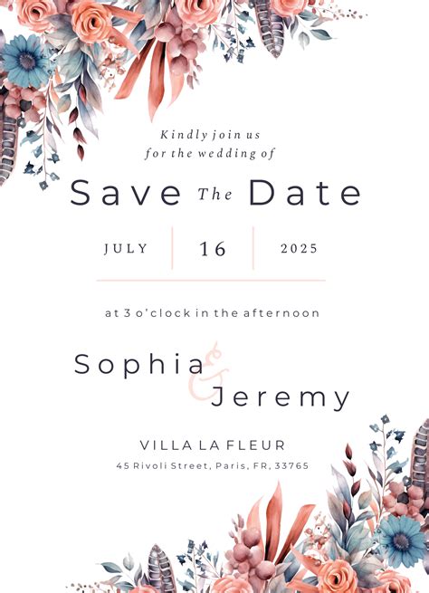 Modern Wedding Save The Date Free Google Docs Template Gdoc Io