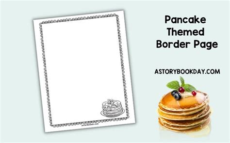 Free Printable Pancake Themed Border For Pancake Day A Storybook Day