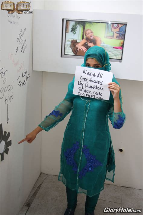 Hot Muslim Babe Nadia Ali Strips At A Gloryhole And Sucks A Huge Black Cock CoedCherry