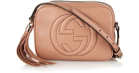 Gucci Soho Leather Cross Body Bag In Brown Lyst