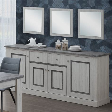 Buffet Cm Couleur Ch Ne Clair Et Gris Emmett Tout Meuble Bas Salle