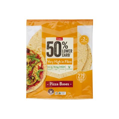 Calories In Coles Low Carb High Protein Pizza Base Pack Calcount