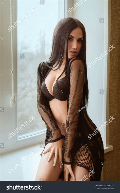 Sexy Beautiful Brunette Girl Underclothes Stock Photo 420356524 Shutterstock