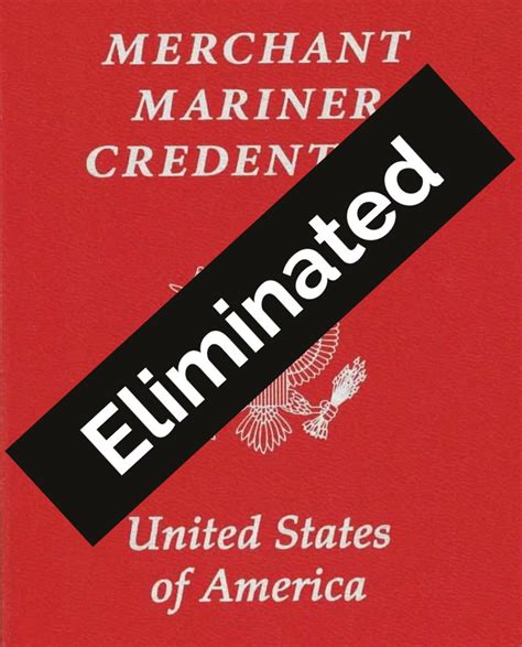 Coast Guard To Eliminate Passport Style Merchant Mariner Credential On