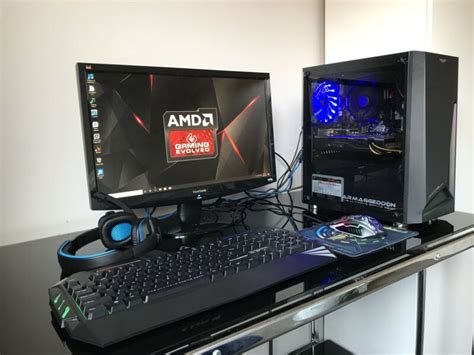 Ryzen 5 2600 3.40ghz gaming PC with HyperX DDR4, SSD, RX570, 22” Lcd ...