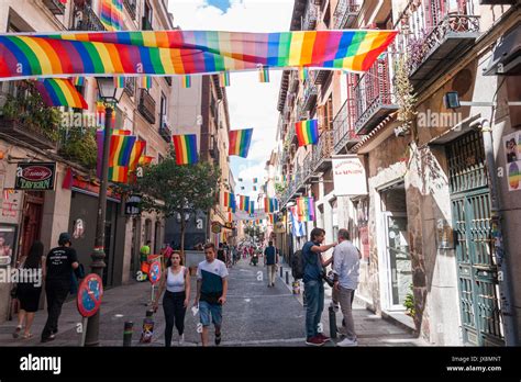 Fiestas Del Orgullo Gay En El Barrio De Chueca Madrid Espa A Stock Photo Alamy