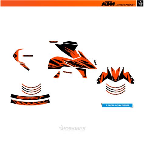 Sticker Kit For Ktm Super Duke R Evo My Inferno