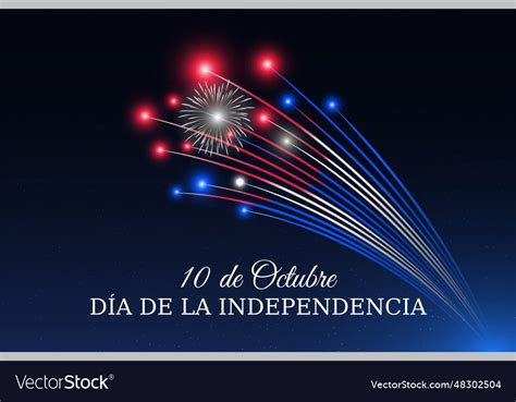 October 10th independence day cuba cuban flag Vector Image