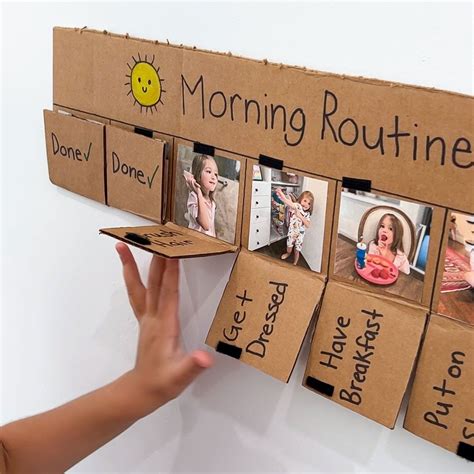 kid friendly morning routine chart    daily