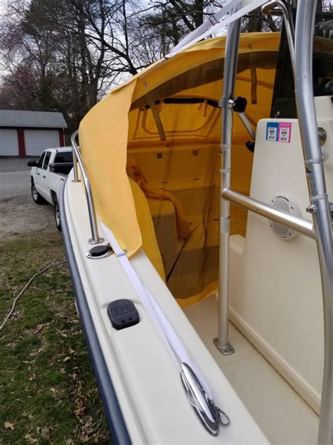 KenCraft 23 CC center console boat shade boat tent cover boating kids and dogs, bow canvas cabin ...