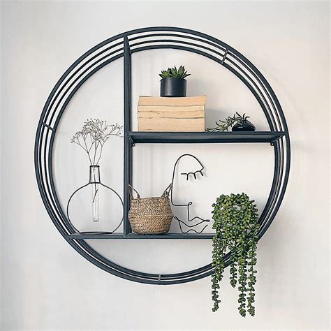 Round Industrial Shelf Wall Unit Primrose And Plum