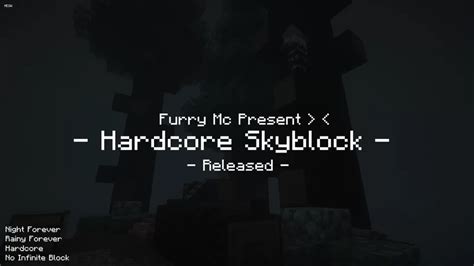 Hardcore Skyblock Released Minecraft Map