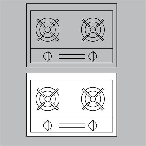 Top View Stove Icon For House Plan Design Stove Icon Outline Stove