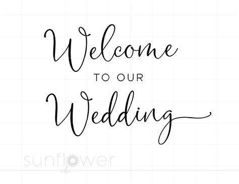 Welcome To Our Wedding Svg Wedding Svg Minimalist Wedding Etsy