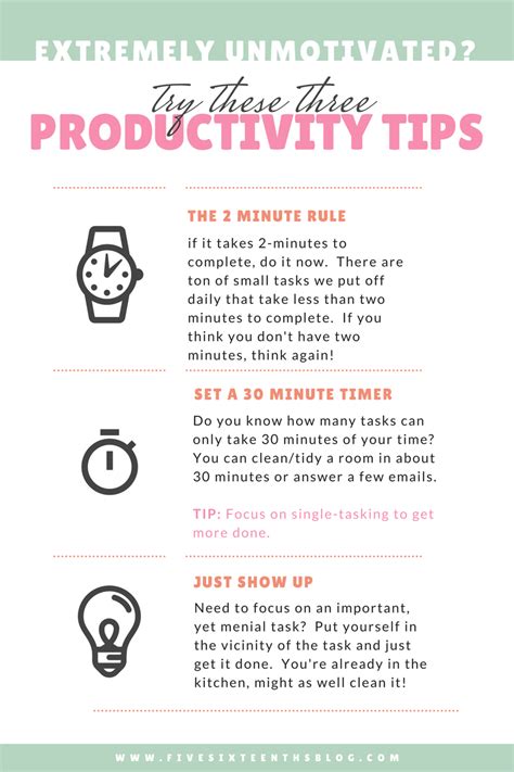 sixteenths blog  productivity tips   extremely unmotivated