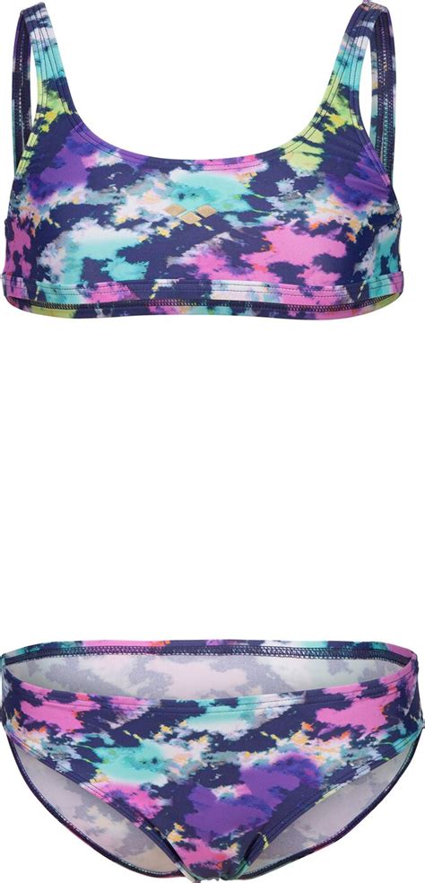 Arena Girls Bikini Top Allover Navy Intersport Butsch