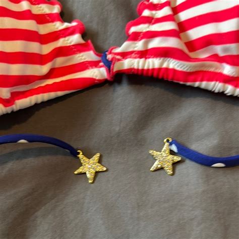 Victoria S Secret Swim Victorias Secret Red And White Striped Bikini With Polka Dot Accents