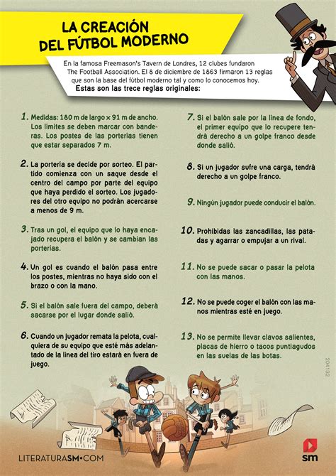 Las 13 reglas de la creación del fútbol moderno | Literatura Infantil y