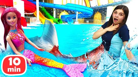 Кукла Барби и Щенячий патруль в аквапарке – ищем игрушки вместе с ...
